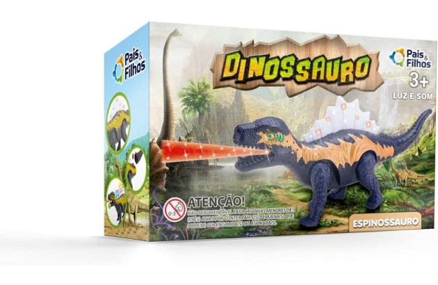 BRINQUEDO DINOSSAURO EPINOSSAURO LUZ E SOM 19017