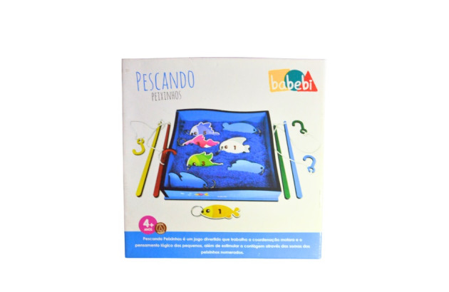 BRINQUEDO EDUCATIVO  PESCANDO PEIXINHOS MDF BABEBI