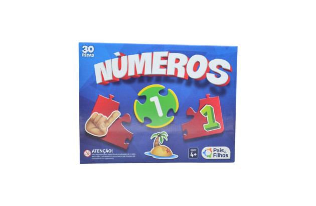 BRINQUEDO EDUCATIVO NUMEROS 30 PEÇAS  PAIS&FILHOS 