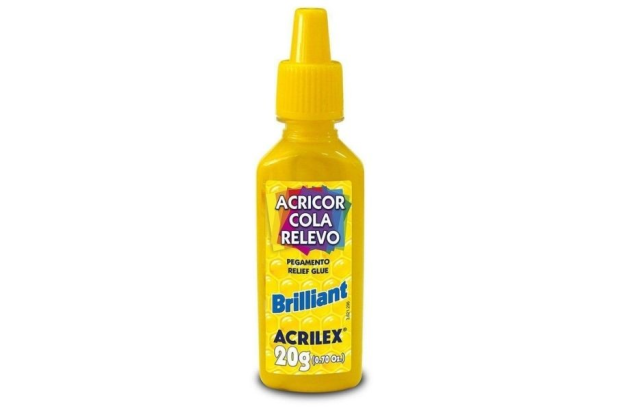 COLA ACRICOR RELEVO BRILLIANT AMARELA 20G 3120 ACRILEX