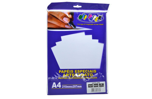 PAPEL ANTIPOLE BRANCO A4 180G 50 FOLHAS 1785 OFF PAPER.