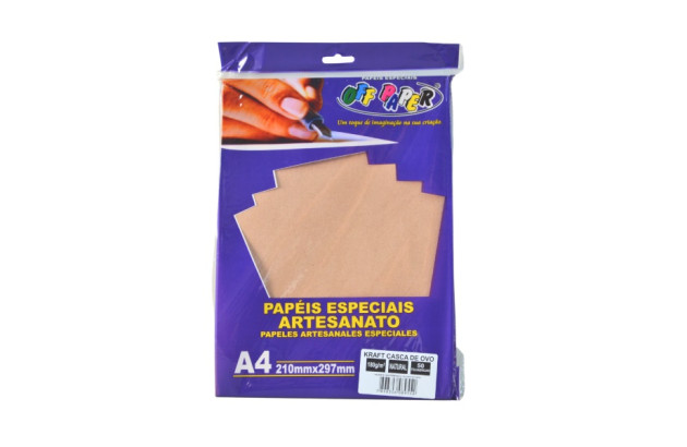 PAPEL KRAFT CASCA DE OVO A4 180G PCT/50FLS OFF PAPER 9552