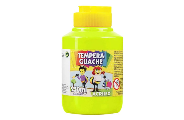 TINTA GUACHE 250ML AMARELO LIMAO 504 2025 ACRILEX