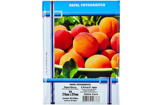 PAPEL FOTOGRAFICO DUPLA FACE GLOSSY 180G A4 20F MASTERPRINT