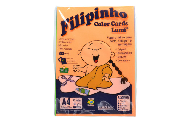 FILIPINHO COLOR CARDS LUMI 5CORES 120G 25FLS