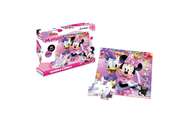 QUEBRA CABEÇA MINNIE DISNEY 30 PÇS XALINGO