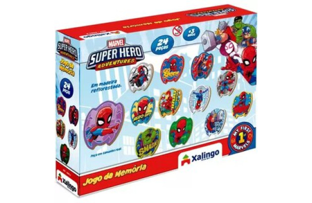 JOGO DA MEMÓRIA SUPER HERO ADVENTURES 24 PÇS XALINGO