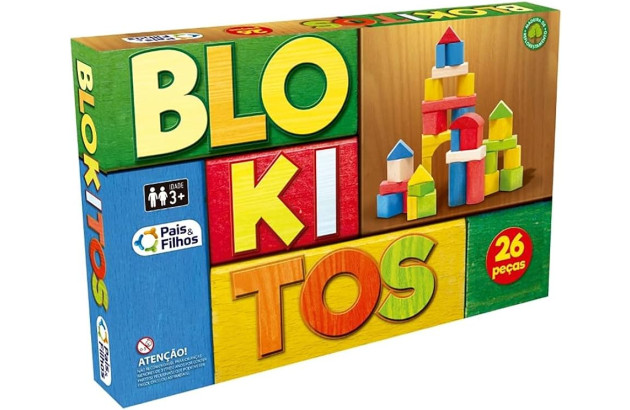 BRINQUEDO BLOKITOS 26 PEÇAS MDF + 3 ANOS 7437 PAIS E FILHOS