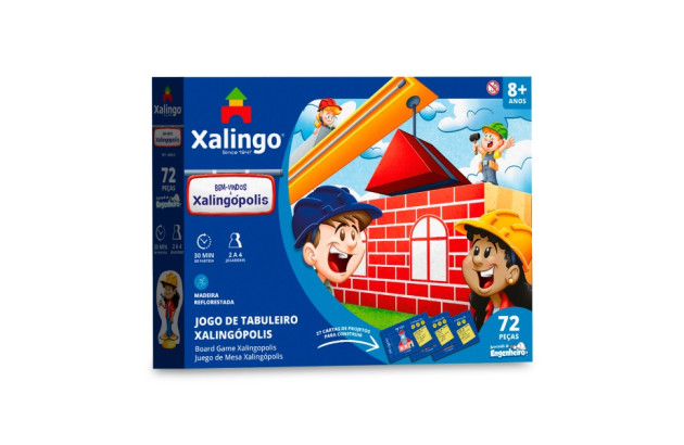 JOGO DE TABULEIRO XALINGÓPOLIS 72 PÇS XALINGO